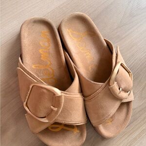 Sam Edelman Tan Mules with Gold Accent